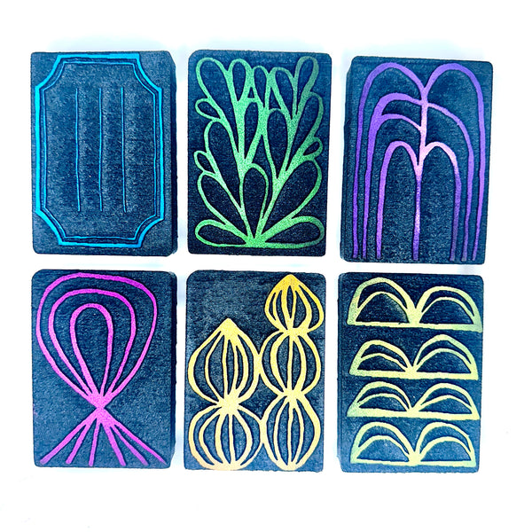 Jennifer Penick | ATC Set 2 | Foam Stamps (Set of 6)