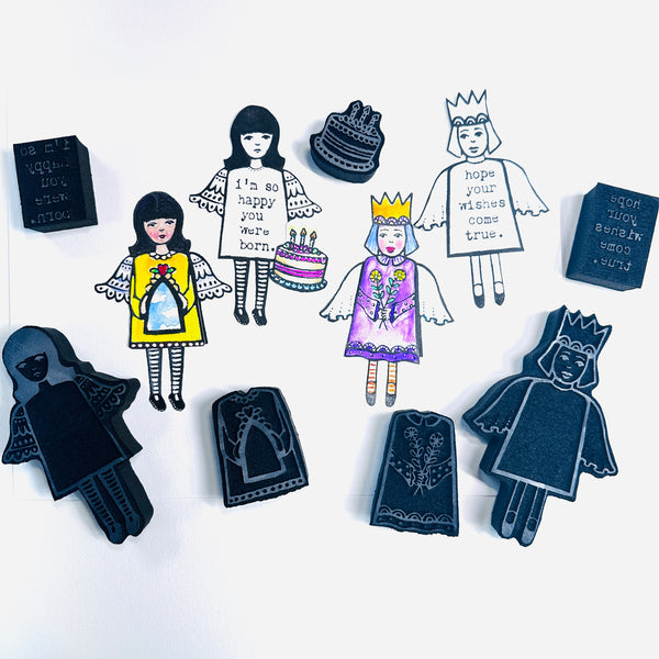 Kae Pea & Megan Quinlan | The Changels Set #3 (Special Bday Set)| Foam Stamps - Set of 7 (Copy)