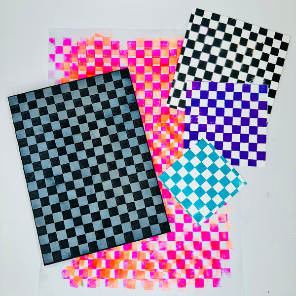 Kae Pea | Checkerboard Imprint Pad | Foam Stamp