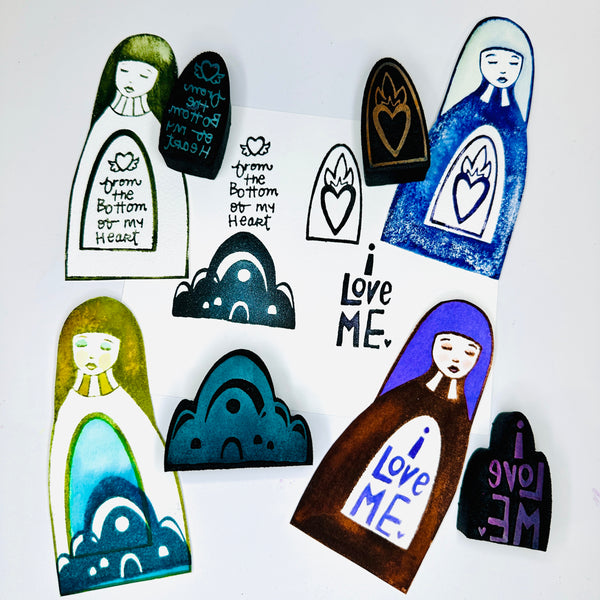 Kae Pea | Insides (Set of 4) | Foam Stamps