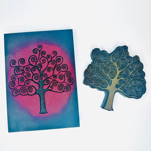 Kae Pea/Sheri Weistaner |Tree of Life (Pos and Neg) | (Set of 2) Foam Stamps