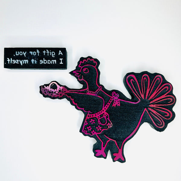 UnMundane Arts | Gifting Chicken | Art Foam Stamps (Set of 2)