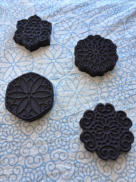 Marta Harvey | Flower Mandalas | Foam Stamp (Set of 4)