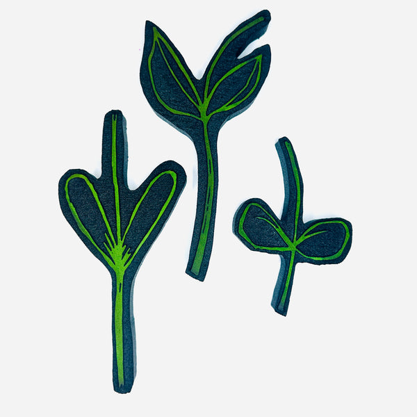 Char DeRouin | All the Leaves and Stems | Art Foam Stamps (Set of 3)