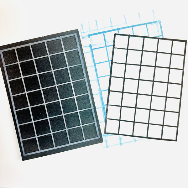 Briana Goetzen | Grid 35 | Art Foam Stamp