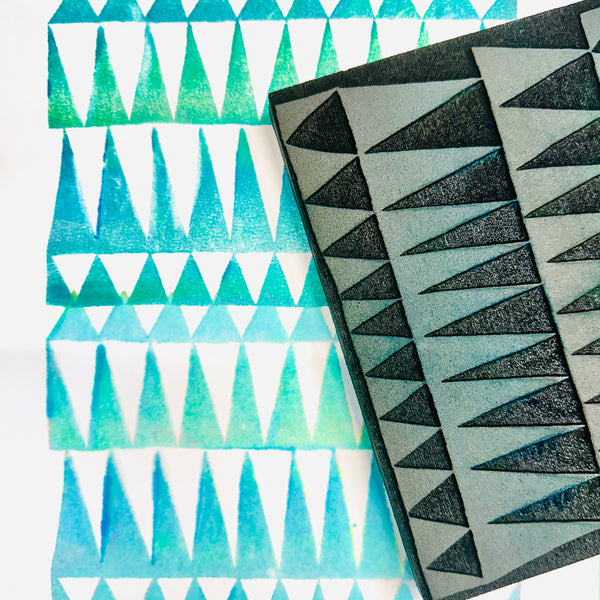 Briana Goetzen | Shark Teeth | Art Foam Stamp