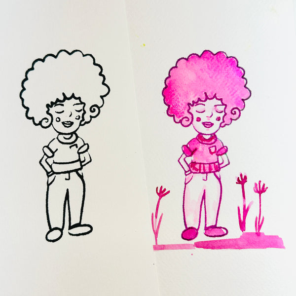 Jenny Maroney | Hands on Hips | Art Foam Stamp