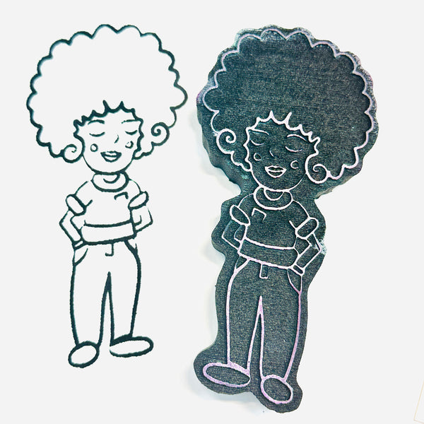 Jenny Maroney | Hands on Hips | Art Foam Stamp