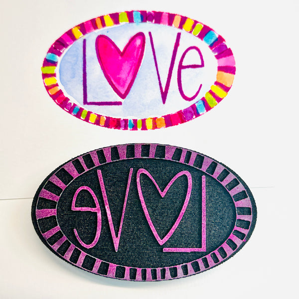 Janis Sigmund | Oval Love | Art Foam Stamp