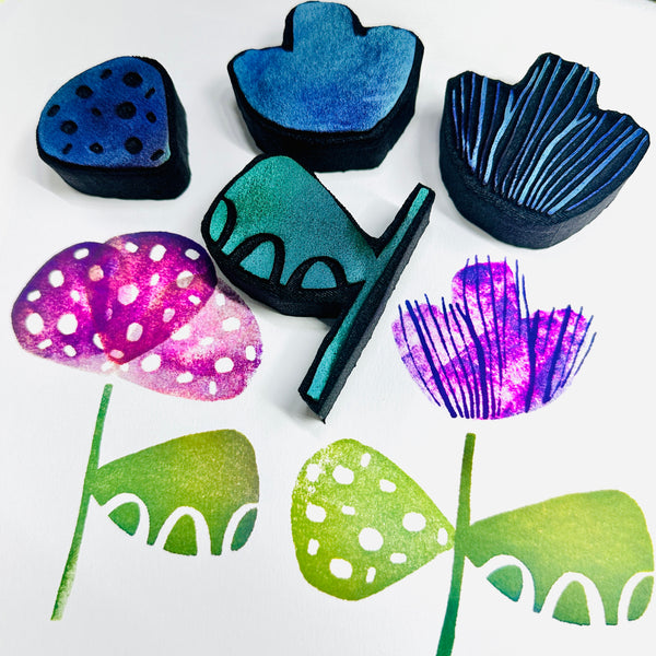Leaca Young  | Layering Flower | Foam Stamps Set of 4)
