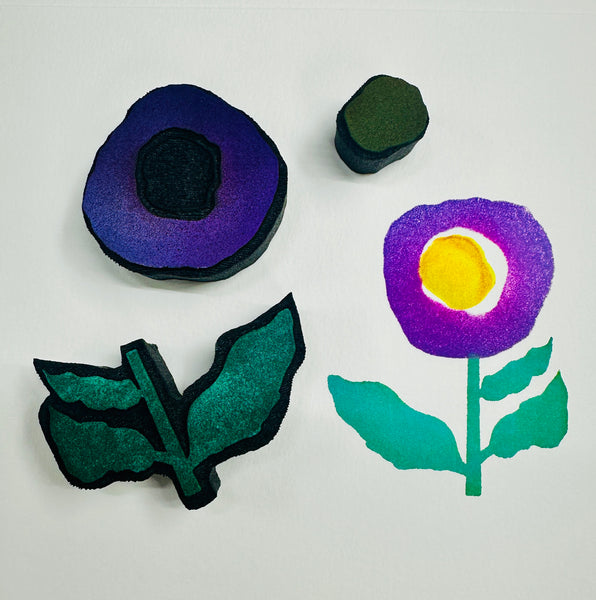 Leaca Young  | Circle Dot FLower | Foam Stamps (Set of 3)