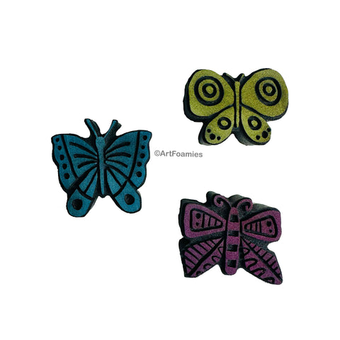 Elizabeth St. Hilaire | Three Butterflies | Foam Stamps - Set of 3