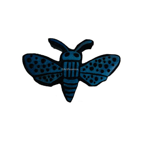 Elizabeth St. Hilaire | Open Wing Moth | Foam Stamp
