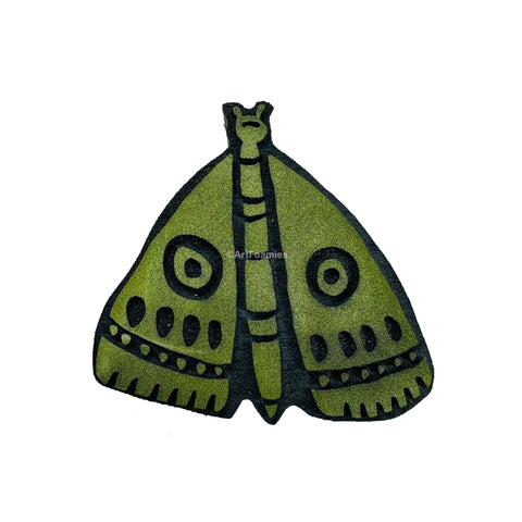 Elizabeth St. Hilaire | Spectacled Moth | Foam Stamp