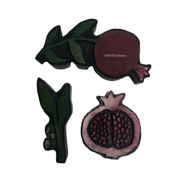 Kae Pea | Pomegranate | Foam Stamps - Set of 3