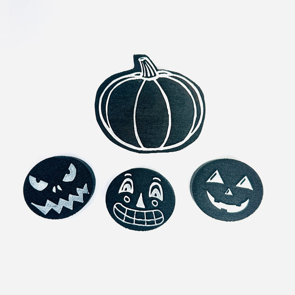 Kae Pea |Jack O Lanterns | Foam Stamp (Set of 4)