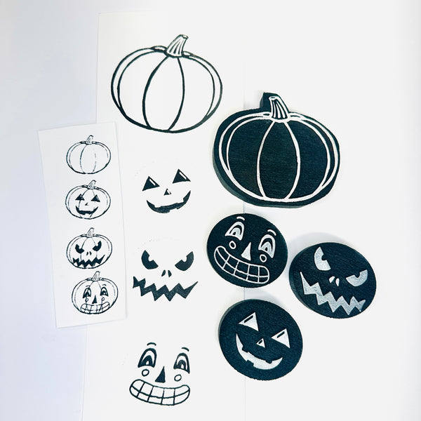 Kae Pea |Jack O Lanterns | Foam Stamp (Set of 4)