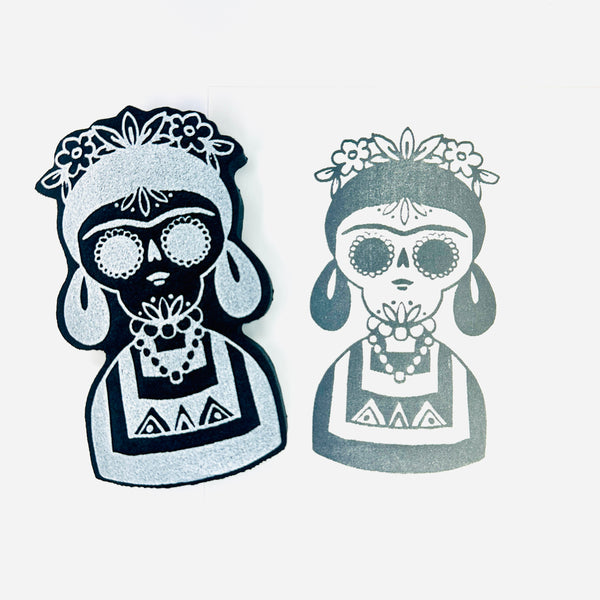 Danita Art | Sugar Skull Frida | Foam Stamp