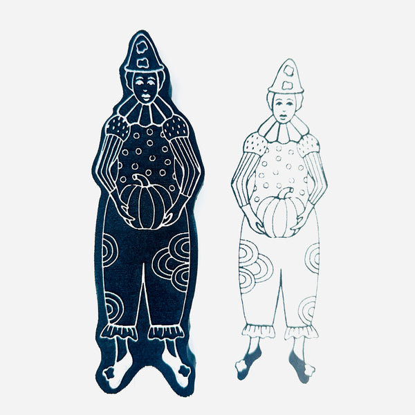 Megan Quinlan | Pierrot with Pumpkin | Foam Stamp