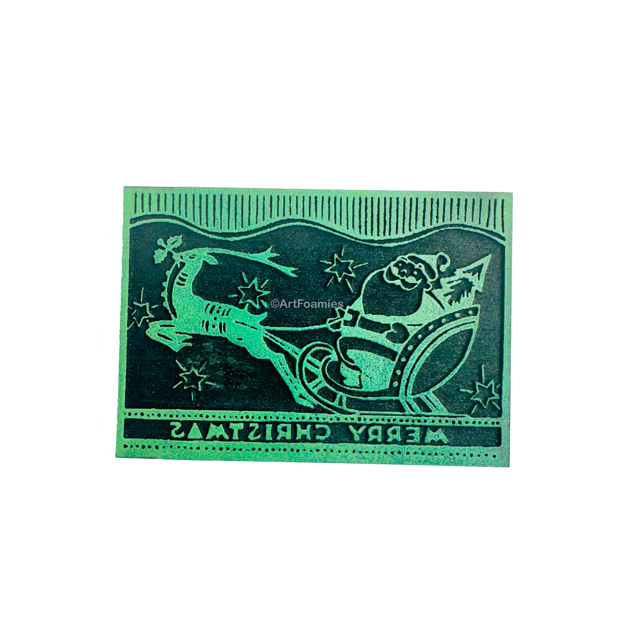 Jan Bryant | Merry Christmas Carving | Foam Stamp