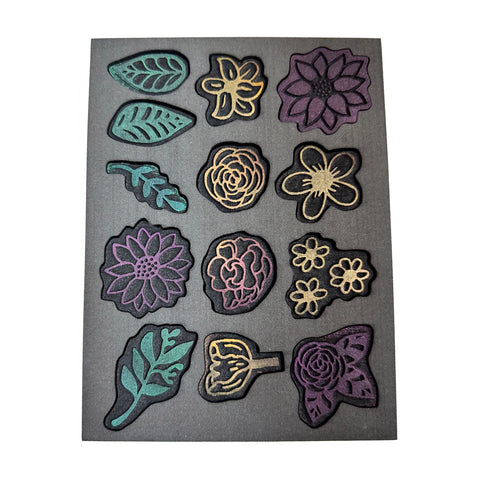 Jim Smith | Flower Plate | Foam Stamps - Set of 15