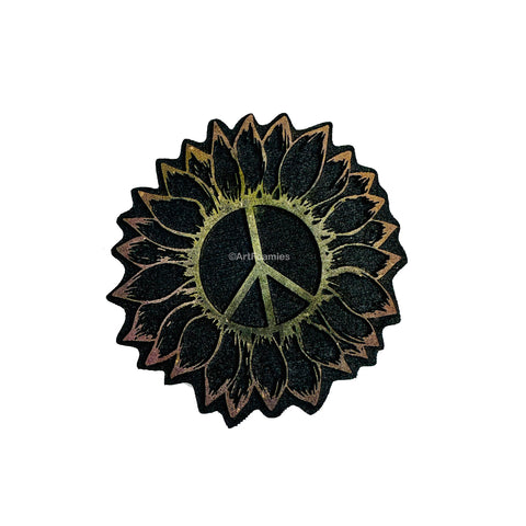 Dana & Jack Fulton | Sunflower Peace Sign | Foam Stamp