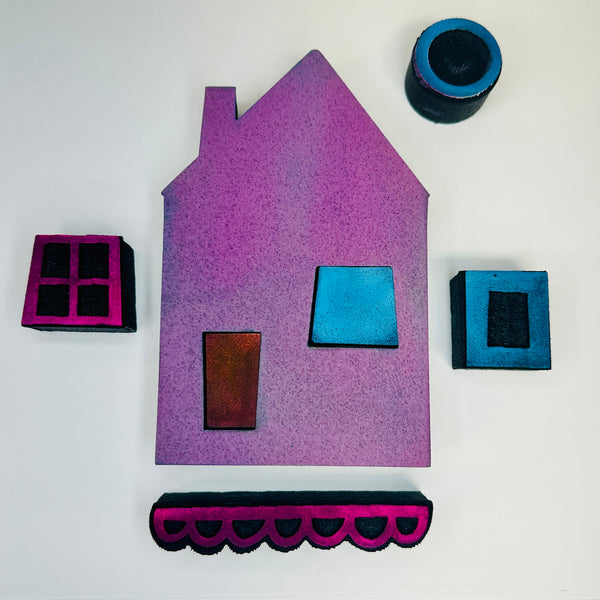 Kae Pea/J. Duvall | Funhouse Set | Foam Stamps (Set of 7)