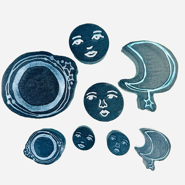 Kae Pea | Phases and Faces | Foam Stamps (Set of 4)