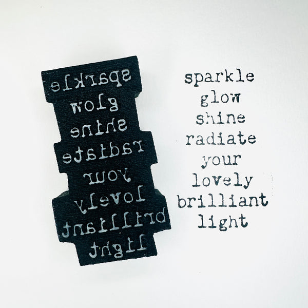 Kae Pea | Sparkle, Shine Words | Foam Stamp