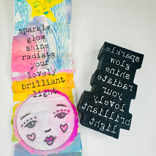 Kae Pea | Sparkle, Shine Words | Foam Stamp