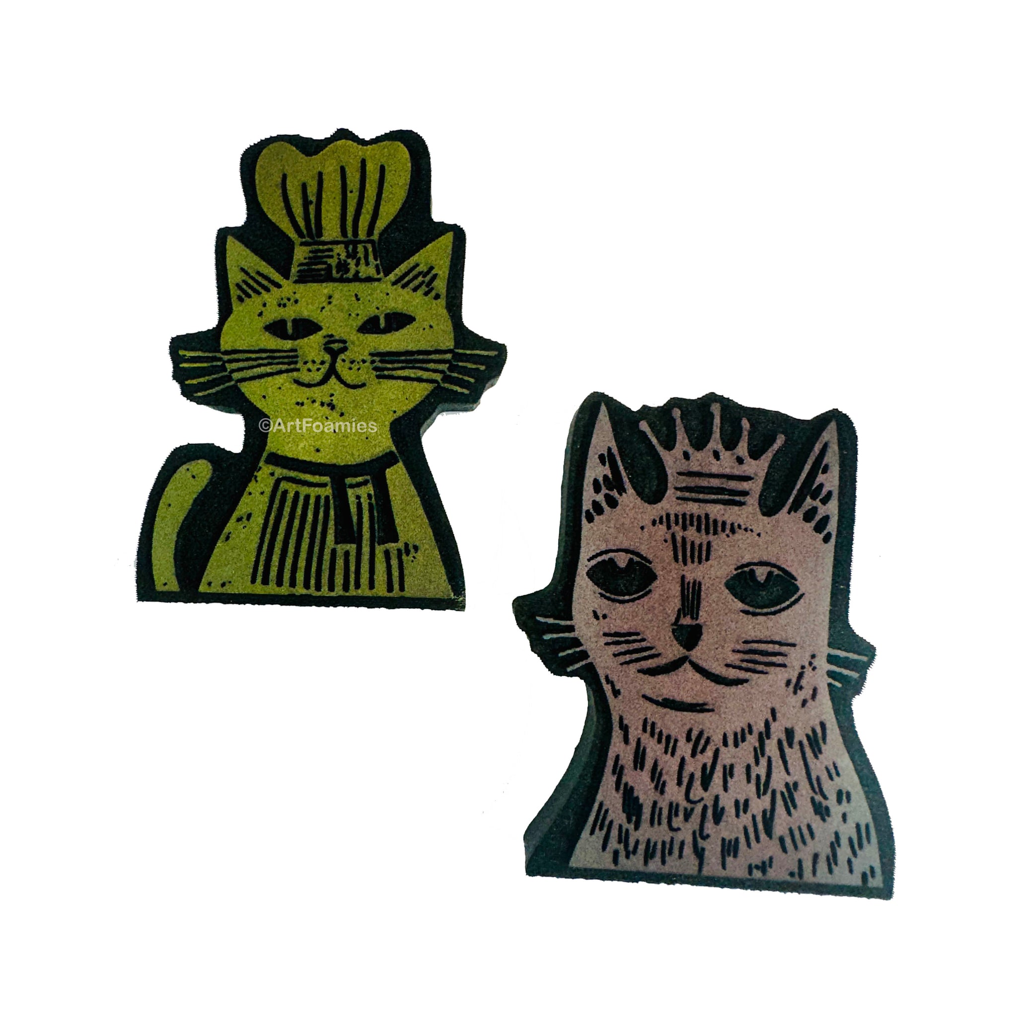 Collage Soup | Boss Cats | Foam Stamps - Set of 2