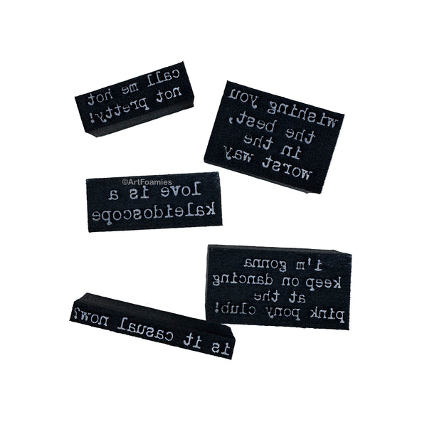 Maxi Moon | Midwest Princess Lyrics | Foam Stamps - Set of 5