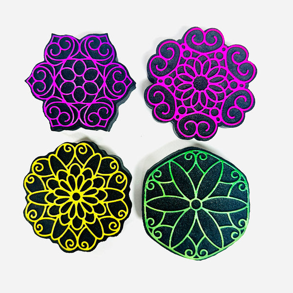 Marta Harvey | Flower Mandalas | Foam Stamp (Set of 4)