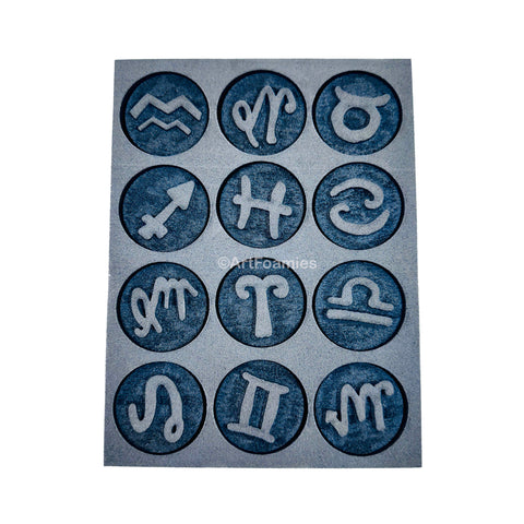 Zodiacs | Mini Zodiac Sigil Set | Foam Stamps - Set of 12