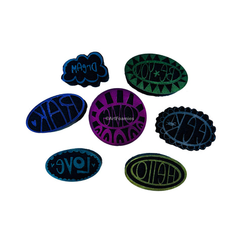 Janis Sigmund | Super Sentiments | Foam Stamps - Set of 7