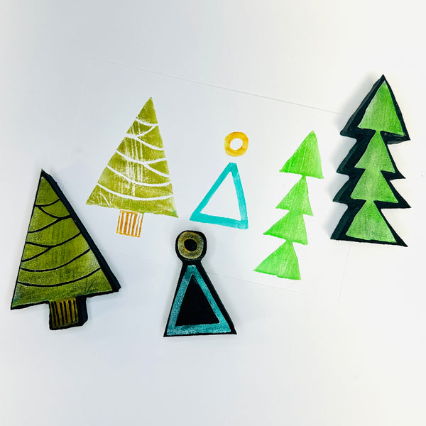 Sarah Matthews | Three Trees | Foam Stamp (Set of 3)