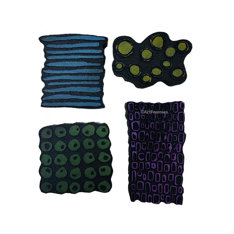 Donna Downey | Mixed Media Minis | Foam Stamps - Set of 4