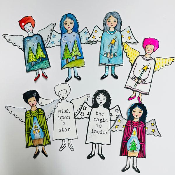 Kae Pea & Megan Quinlan | The Changels Set #6 (Winter) | Foam Stamps - Set of 7
