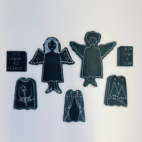 Kae Pea & Megan Quinlan | The Changels Set #6 (Winter) | Foam Stamps - Set of 7