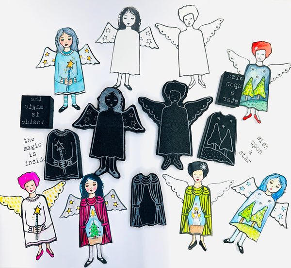 Kae Pea & Megan Quinlan | The Changels Set #6 (Winter) | Foam Stamps - Set of 7