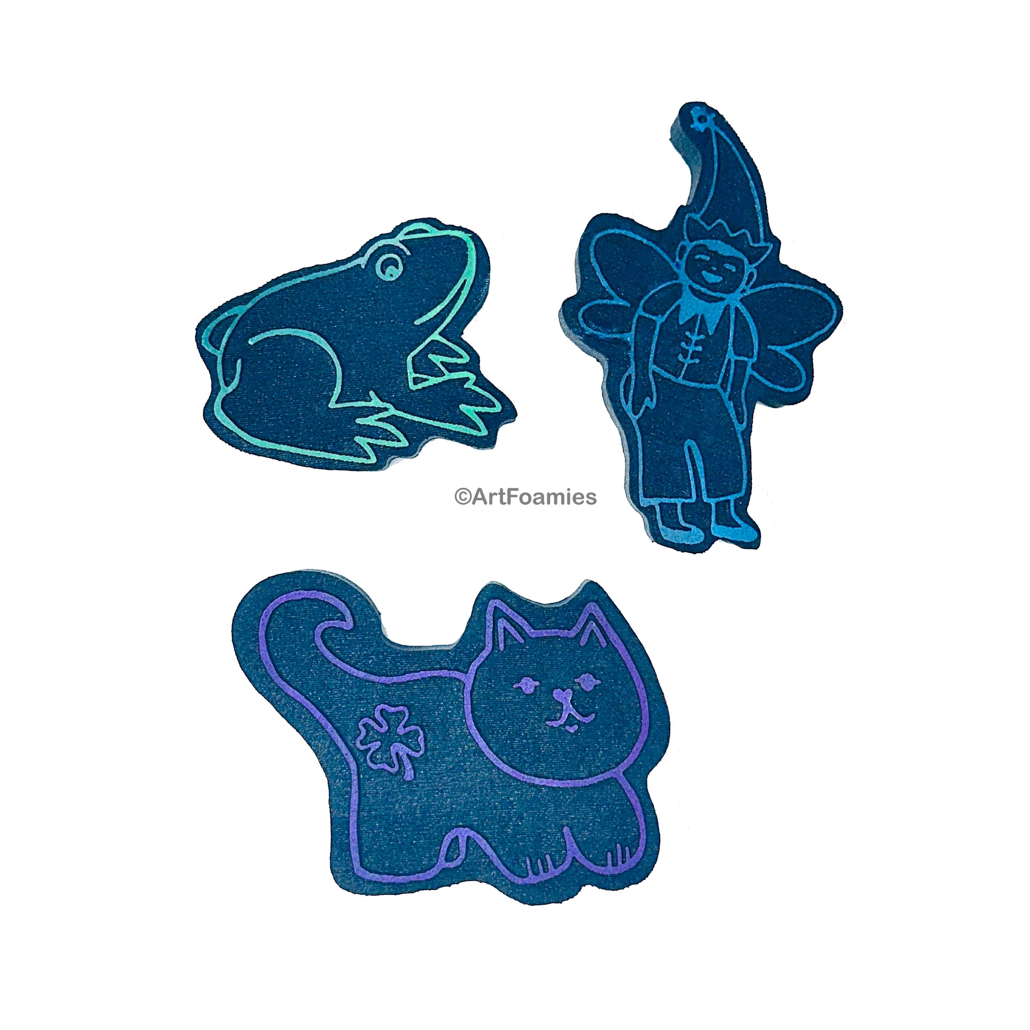 Bev Gwinn Jones | Fairy Elf & Friends | Foam Stamps - Set of 3