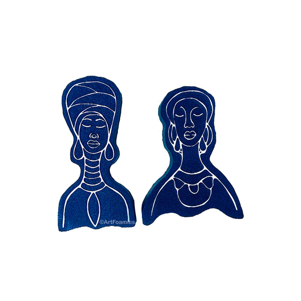 Amanda Trought for Fodder School | Beacon & Wrapped (Sisters Set 2) | Foam Stamps - Set of 2