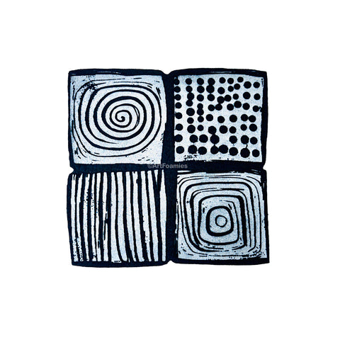 Collage Soup | Four Square | Foam Stamp