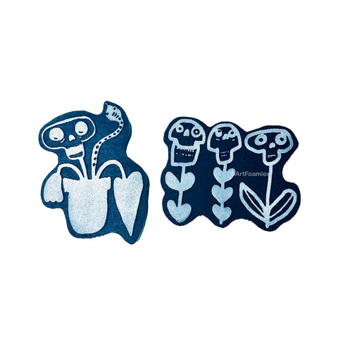 Wendy Aspinall | Dead Flowers | Foam Stamps - Set of 2