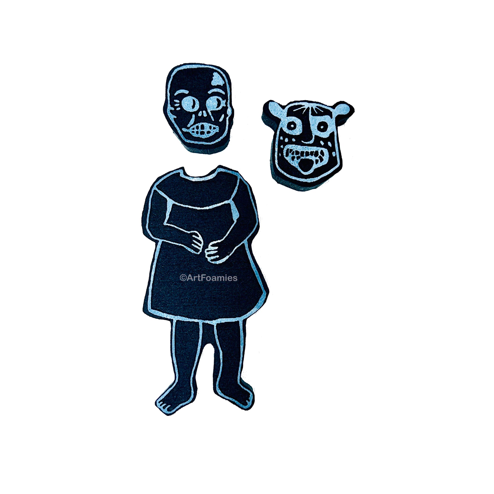 Kae Pea | Scary Kid | Foam Stamps - Set of 3