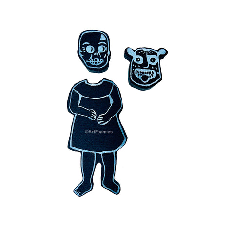 Kae Pea | Scary Kid | Foam Stamps - Set of 3