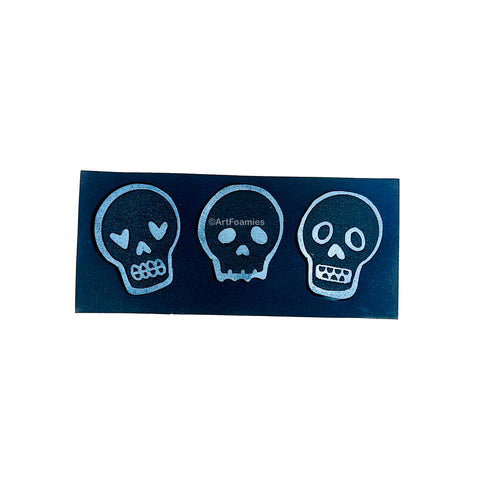 Kae Pea | Three Skulls | Foam Stamps - Set of 4