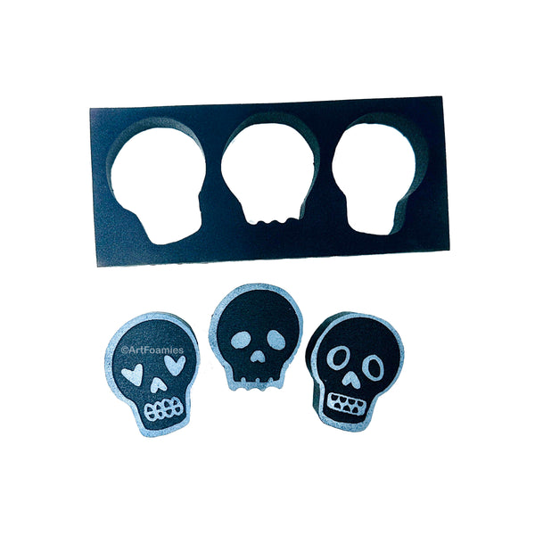 Kae Pea | Three Skulls | Foam Stamps - Set of 4