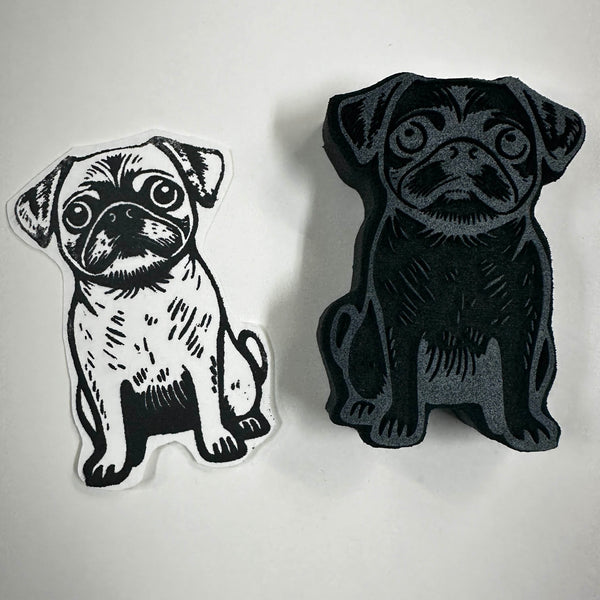 Collage Soup | Pug | Foam Stamp