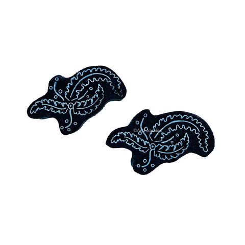 Jane Chipp for Fodder School | Paisley Leaves | Foam Stamps - Set of 2